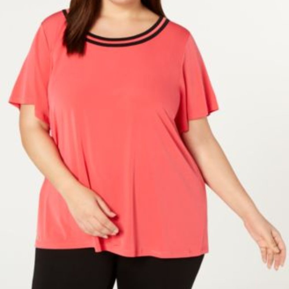 Calvin Klein Groupie Top Coral Color